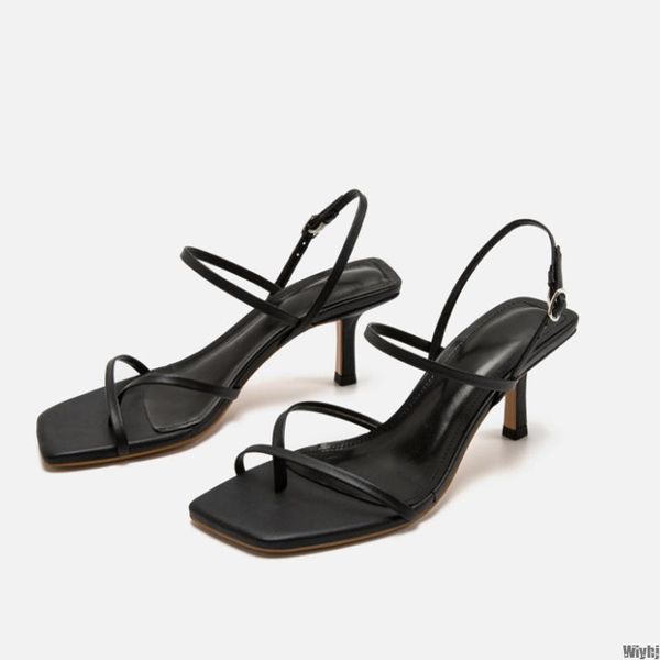 

dress shoes summer women's sandals thong back straps female gladiator high heels women casual, Black