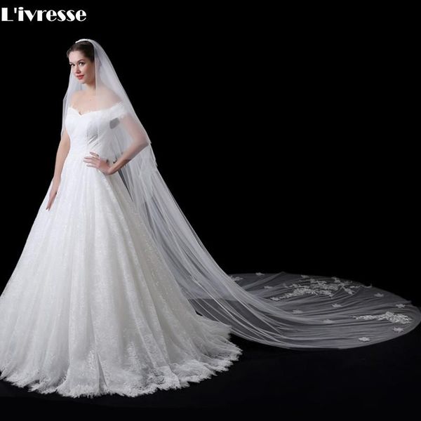 

bridal veils 2 t arrival special lace wedding veil with comb velo de novia boda accessories kerudung, Black