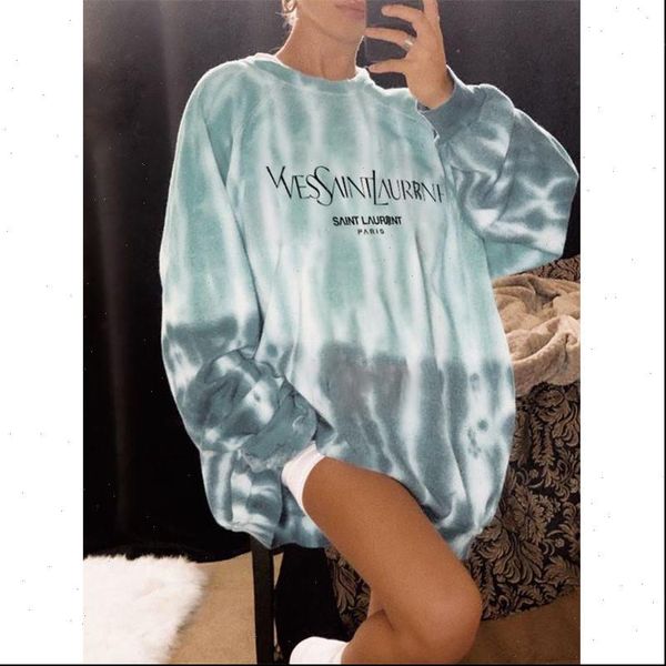 

Chic Latter Print Tie Women Hoodies Dye Girls Oversized Long Sleeve Casual Pullovers Tops Fashion Plus Size Clothes, Black