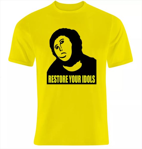 

new listingt-shirt restore your idols size s m  xl xxl xxxl size t-shirt, White;black
