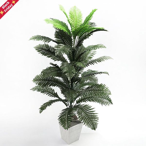 

90cm 39 heads artificial palm plants large tropical tree fake leaves silk persian foliage green for office decor decorative flowers & wreath