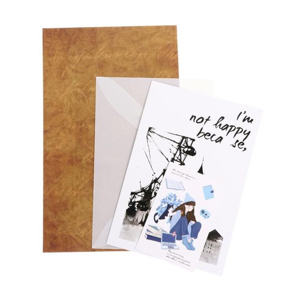 

set creative invisible light postcards text confession greeting cards