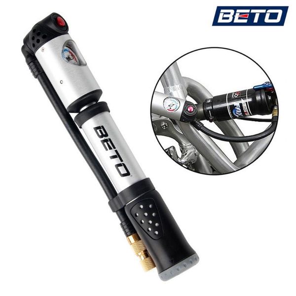 

bike pumps beto 300 psi portable hand mini pump tire fork air inflator with pressure gauge high bicycle