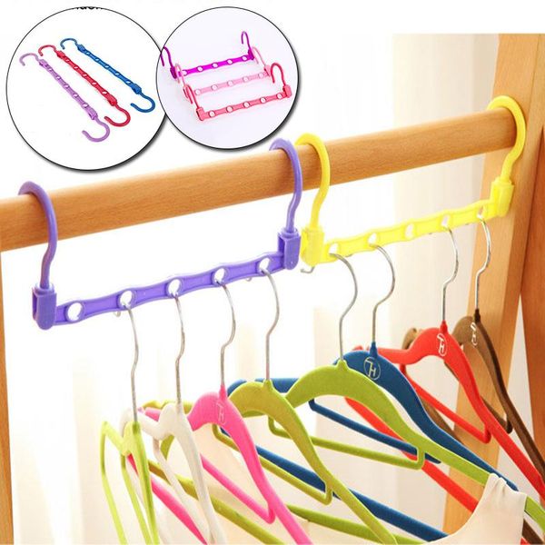 

hangers & racks multifunctional plastic five-hole windproof hanger non-slip magic space-saving drying storage rack