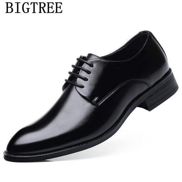 

dress shoes formal men classic evening elevator for italian brand wedding leather oxford big size 48, Black