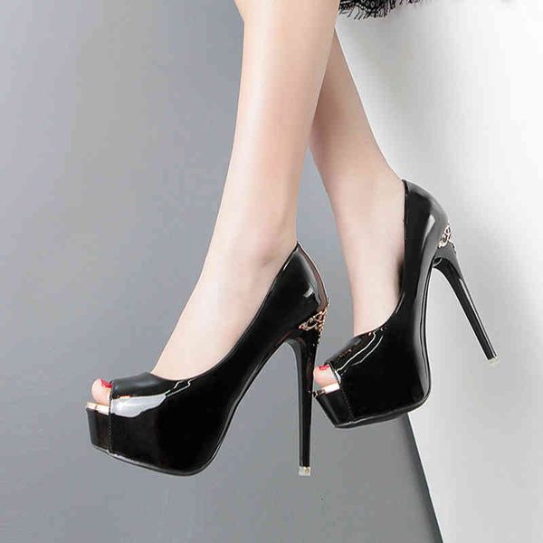 

luxury designer shoes metal flower carved patent pu leather peep toe platform high heels white nude pink black 12cm size 34 to 39