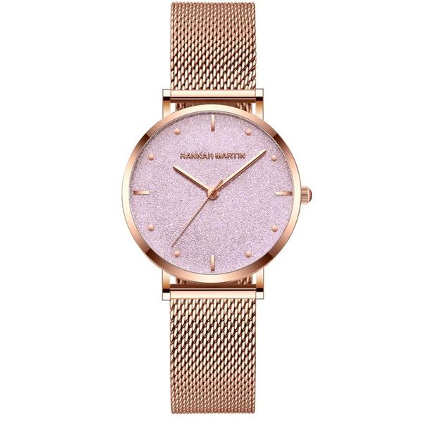 

wristwatches 36mm japan quartz movement women stainless steel mesh rose gold waterproof ladies watch, Slivery;brown