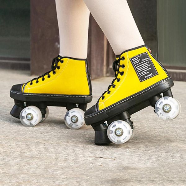 

flat roller shoes artificial leather outdoor skates patines with transparent pu wheels 5 color skate inline &
