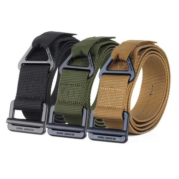 

belts canvas belt metal buckle jeans for men army military tactical male strap, Black;brown
