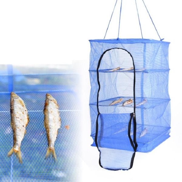 

layers fishing net drying rack folding mesh hanging vegetable dishes dryer hanger accessories