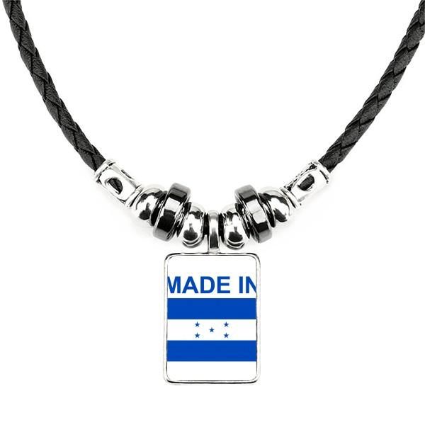 

pendant necklaces made in honduras country love necklace handmade leather rope, Silver