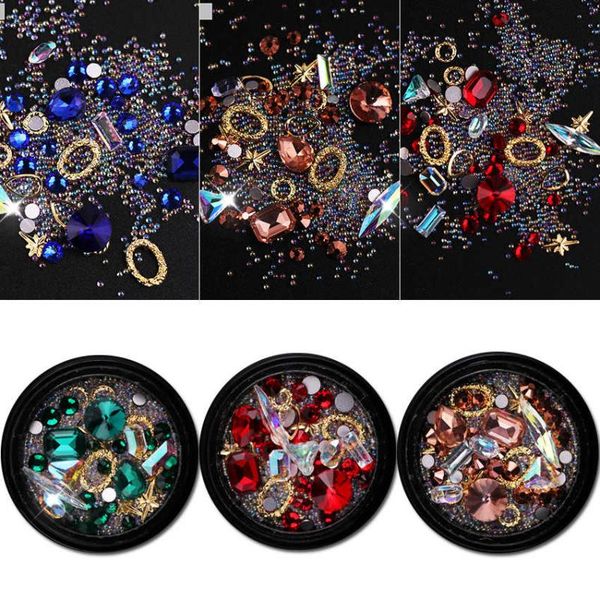 

nail art decorations a jar super shining diamond rhinestone pearl shell alloy design diy jewelry, Silver;gold