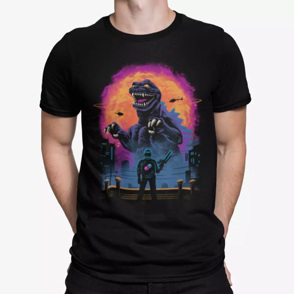 

akira t-shirt godzilla manga cartoon retro 80s biker pill gang toyo gift uk, White;black