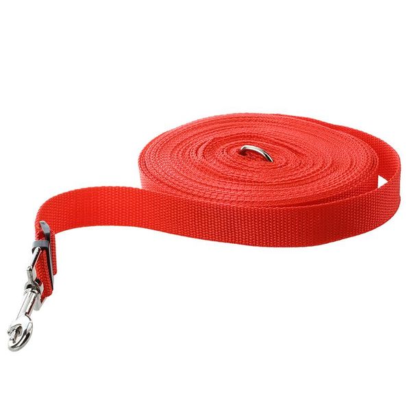 

red 50ft/15m long dog pet puppy training obedience lead leash collars & leashes
