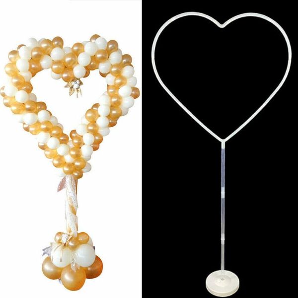 

transparent plastic heart shape balloons column stand romantic balloon arch kit base tube sets party decor decoration