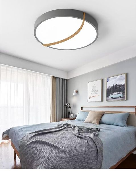 

ceiling lights nordic wooden lamps led bedroom living room dining modern round balcony porch plafondlamp lighting