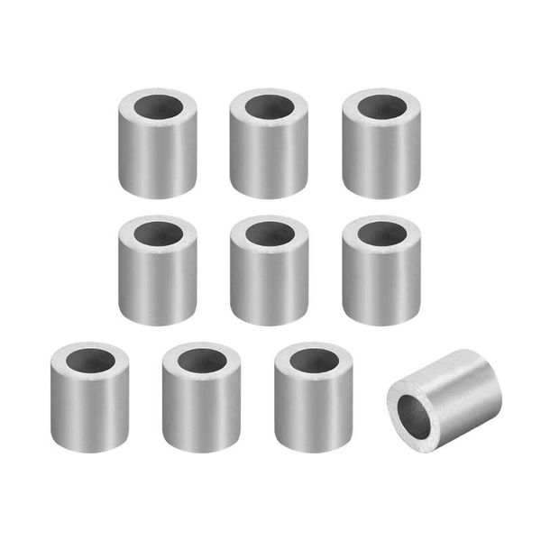 

uxcell 6.5mm 1/4-inch cable wire rope aluminum sleeves clip crimping loop 10pcs lifting tools & accessories
