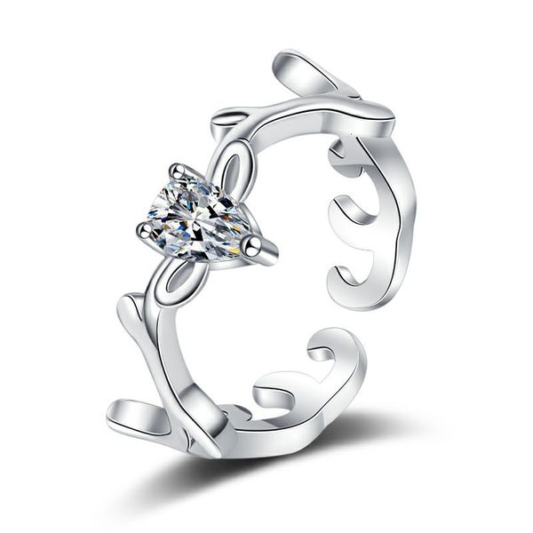 

ring christmas elk antler with your hand and love, Silver