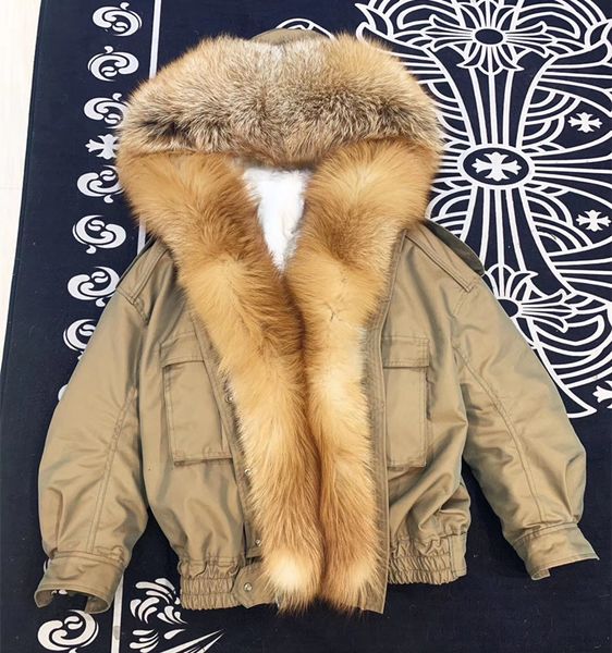 

women's down & parkas premium fashion in the highest quality female winter coat loose casual red fur collar streetwear chic woman', Black