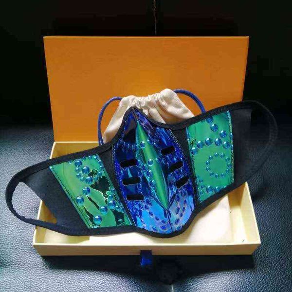 

designer party mask fashion reusable leather lux plaid anti-dust halloween face outdoor cloth s washable cover