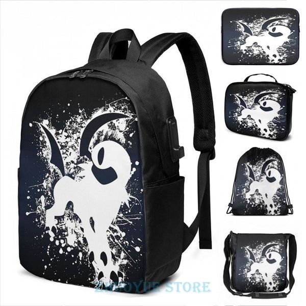 

backpack funny graphic print absol usb charge men school bags women bag travel laptop