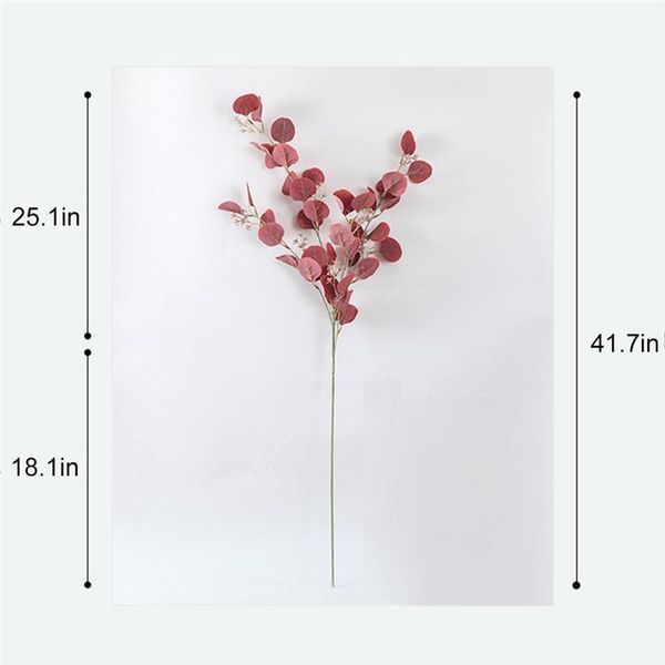 

decorative flowers & wreaths 5pcs 106cm wedding faux leaf branch simulated eucalyptus vase greenery