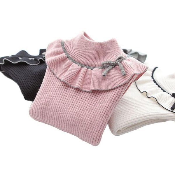 

pullover 2021 ins fashion spring girls sweaters turtlrneck sweater 2-12 years children clothing, Blue