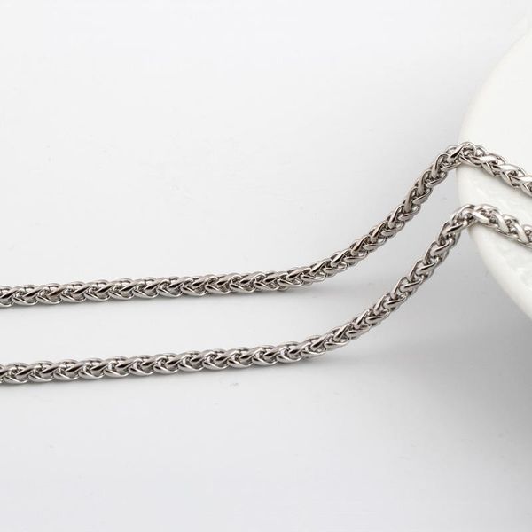 

chains necklace for man stainless steel personality trendy men's basket chain twist trouser side titanium, Silver