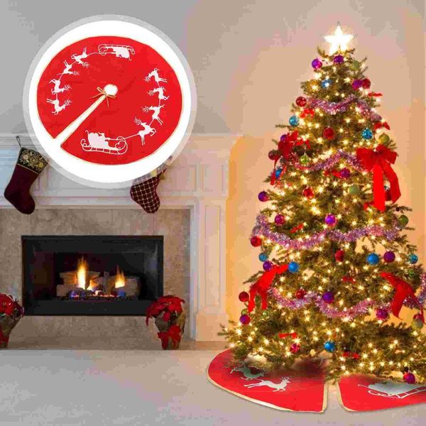 

christmas decorations tree mat skirt xmas bottom cover linen apron