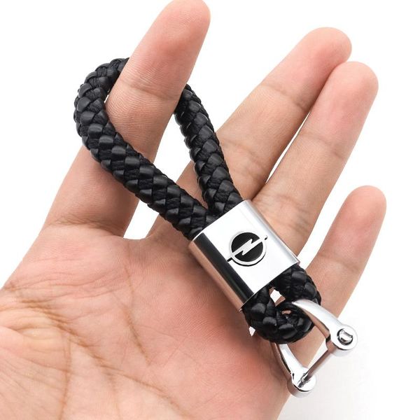 

keychains car accessories business keychain braided rope pendant for opel corsa e ampera astra insignia combo zafira vivaro, Silver