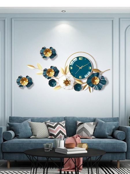

wall clocks european metal classic luxury living room art silent personality design horloge home decorative