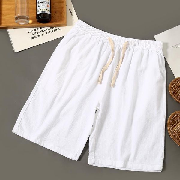 

men's shorts men mens bodybuilding cotton casual elastic waist regular, White;black