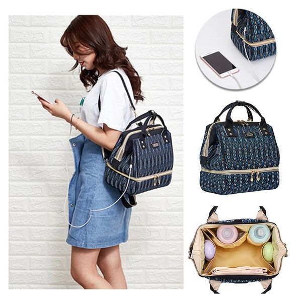 

diaper bags fashion maternity waterproof bag usb large capacity mummy nappy travel mother multifunctional backpack for baby care