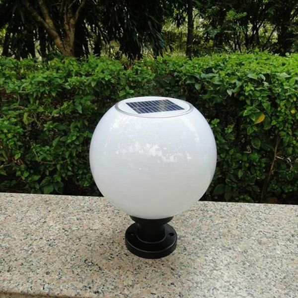 

wall lamp led 200mm solar pillar outdoor round light(white)