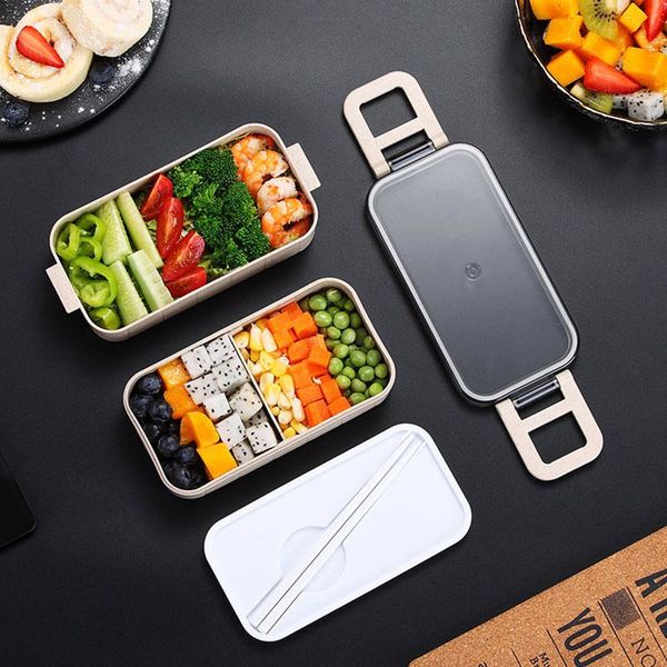 

dinnerware sets microwave bento box child lunch leak-proof for kids school container with compartments lunchbox