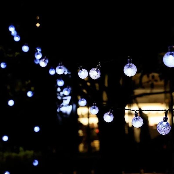 

strings bubble ball lights solar led light outdoor fairy garland street for decoration wedding string