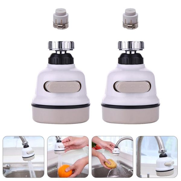 

kitchen faucets 2 sets water swivel spray head adapter splash-proof for