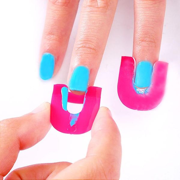 

pcs nail anti-overflow clamp model tool polish glue edge set supplies art kits