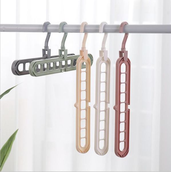 

clothes magic hanger organizer multi-port support drying racks plastic scarf cabide storage rack hangers for &