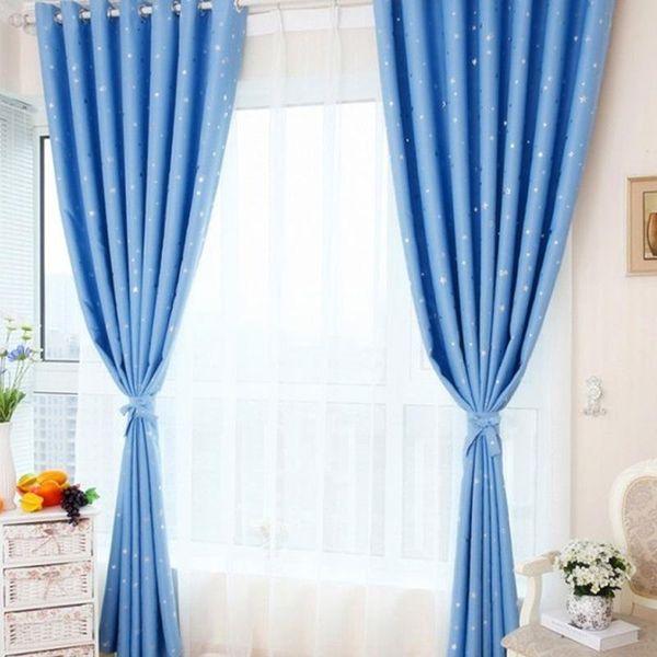

curtain & drapes star print window panels panel door balcony room divider 10colors