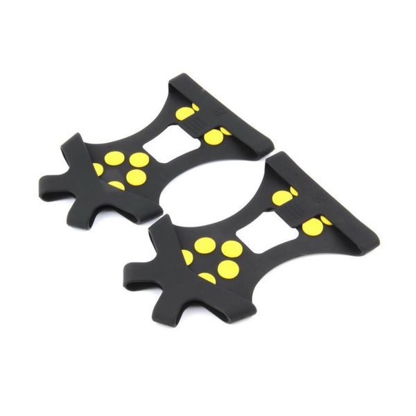 Outdoor Unisex Snow Antislip Spikes Grips Grippers Crampon Cleats For Shoes Boot Overshoses 10 teeth ice 2021