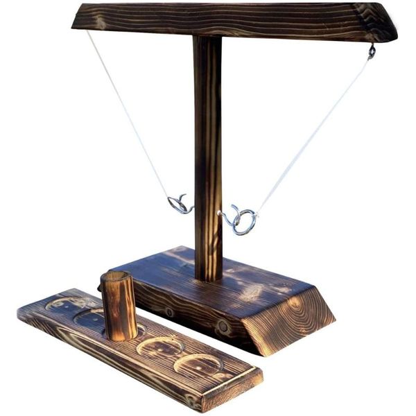 

drinking game toy wooden ring toss hook board games montessori kids toys for children party home favor