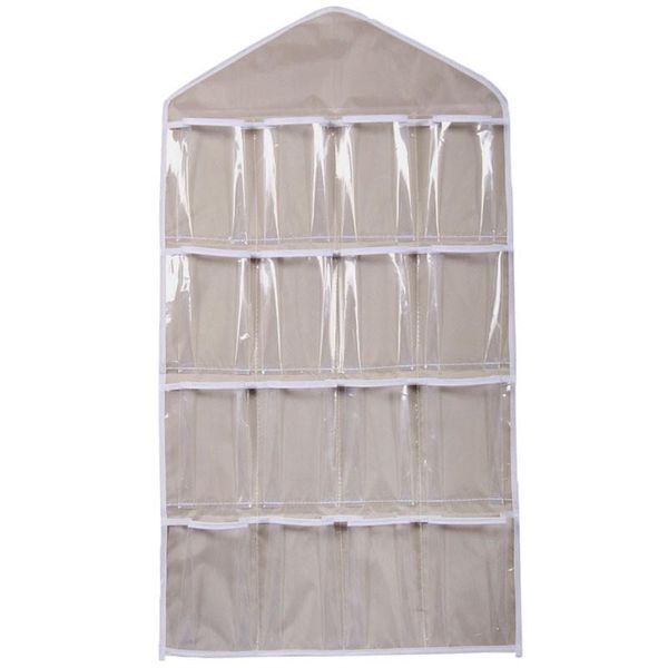 

16pockets clear hanging bag socks bra underwear rack hanger storage organizer bg 10.2 boxes & bins