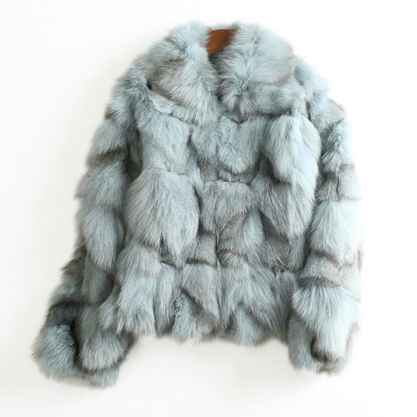 

women's fur & faux fashion fxfurs real leg parka coat 2021 winter clothing, Black