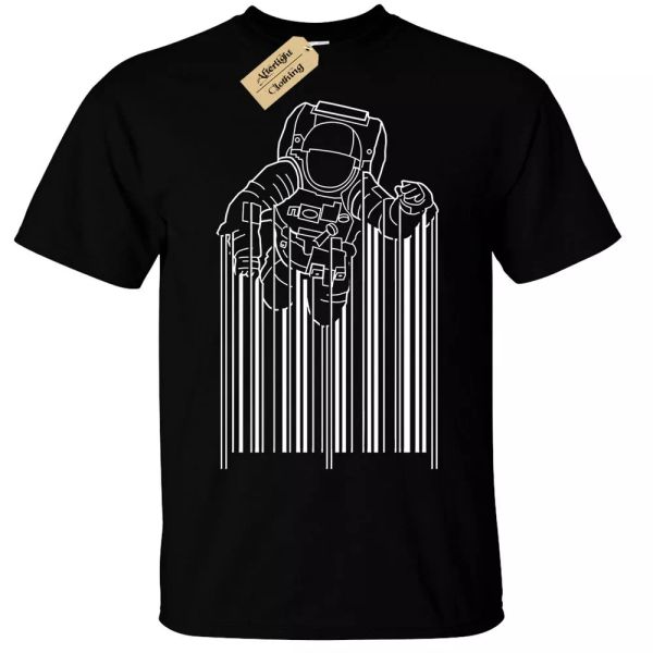 

astro cÃ³digo camiseta hombre astronauta bar cÃ³digo espacio, White;black
