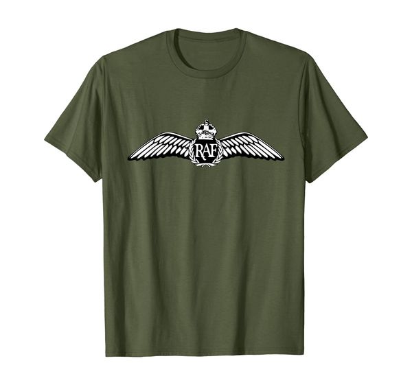 

royal air force pilot wings badge t-shirt, White;black