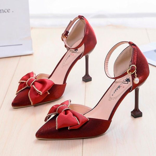 

dress shoes 2021 sandals women summer fashion high heels stiletto and elegant, Black