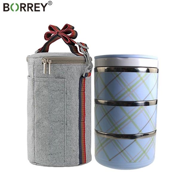 

dinnerware sets borrey 304 thermal insulation lunch box bento kid for school pink blue leakproof portable container