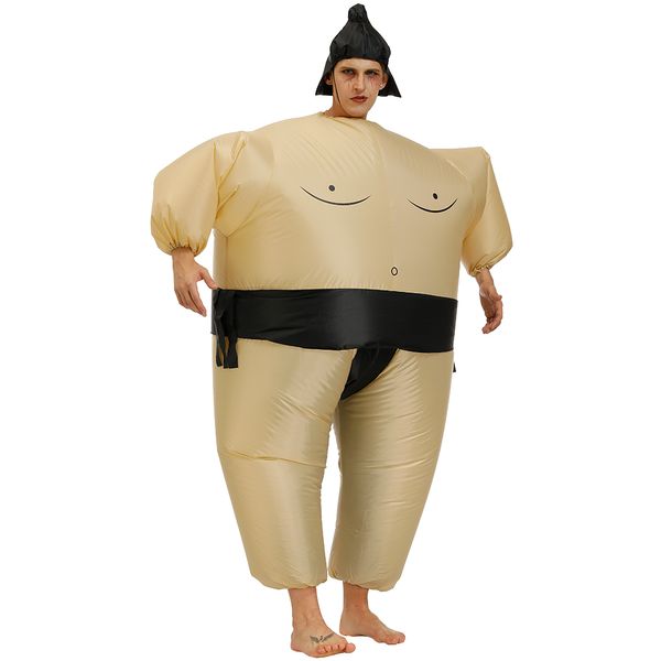 Costumi della mascotteCostume da sumo gonfiabile per adulti Purim Carnival Party Fancy Dress Costume da esibizione di sumo giapponeseCostume da bambola mascotte