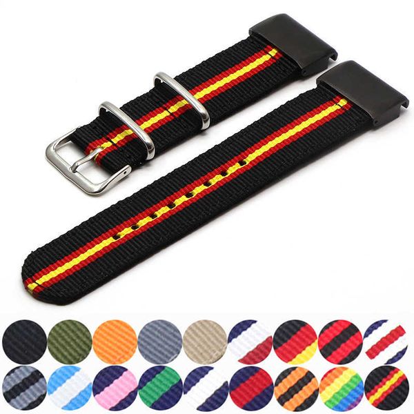 

strap nylon 26 22 20mm fit watch band for garmin-fenix 5x 5 5s plus/fenix 3/3 hr/935 945 smart wristband h0915, Silver